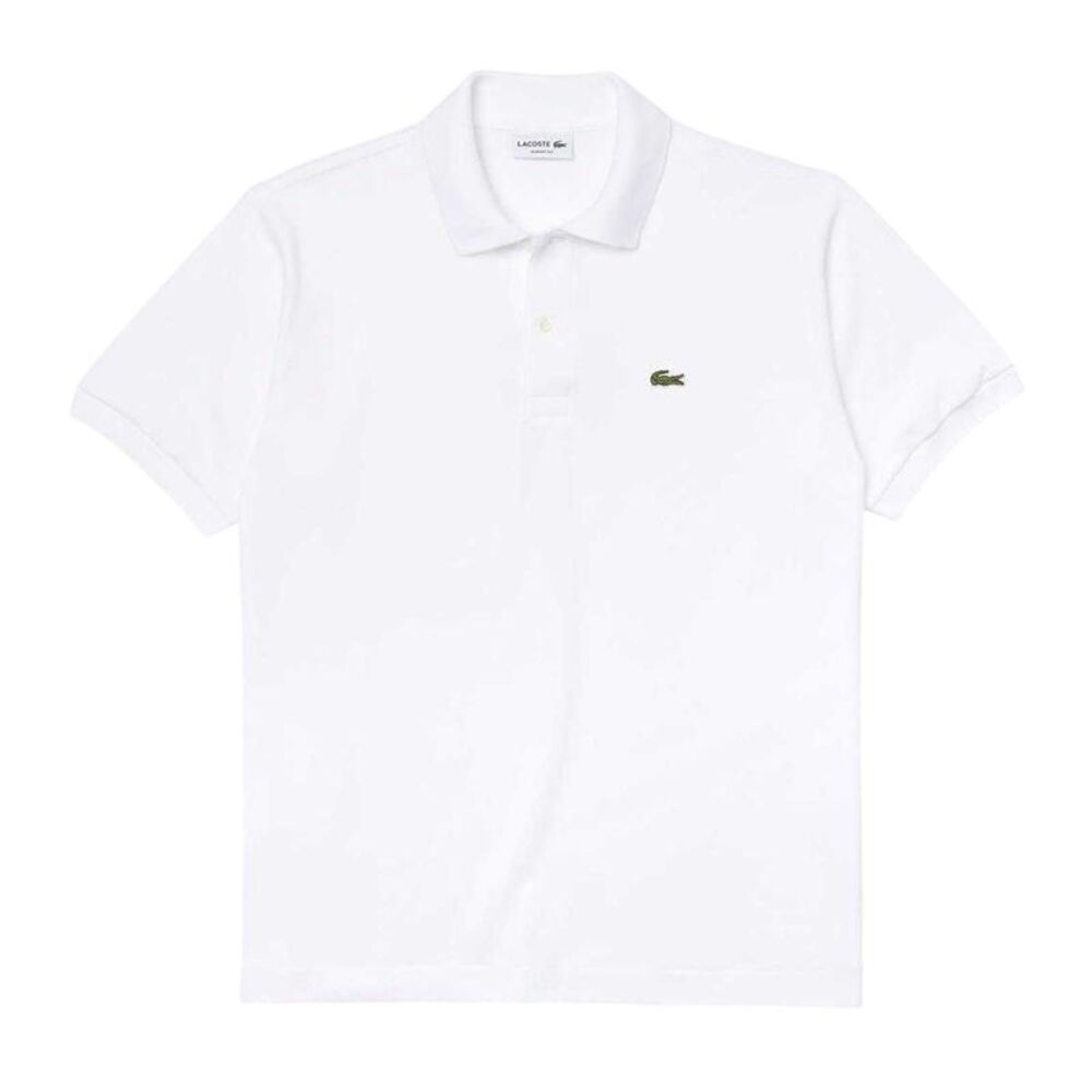 Lacoste Mens Classic Short-Sleeved Polo Shirt / White